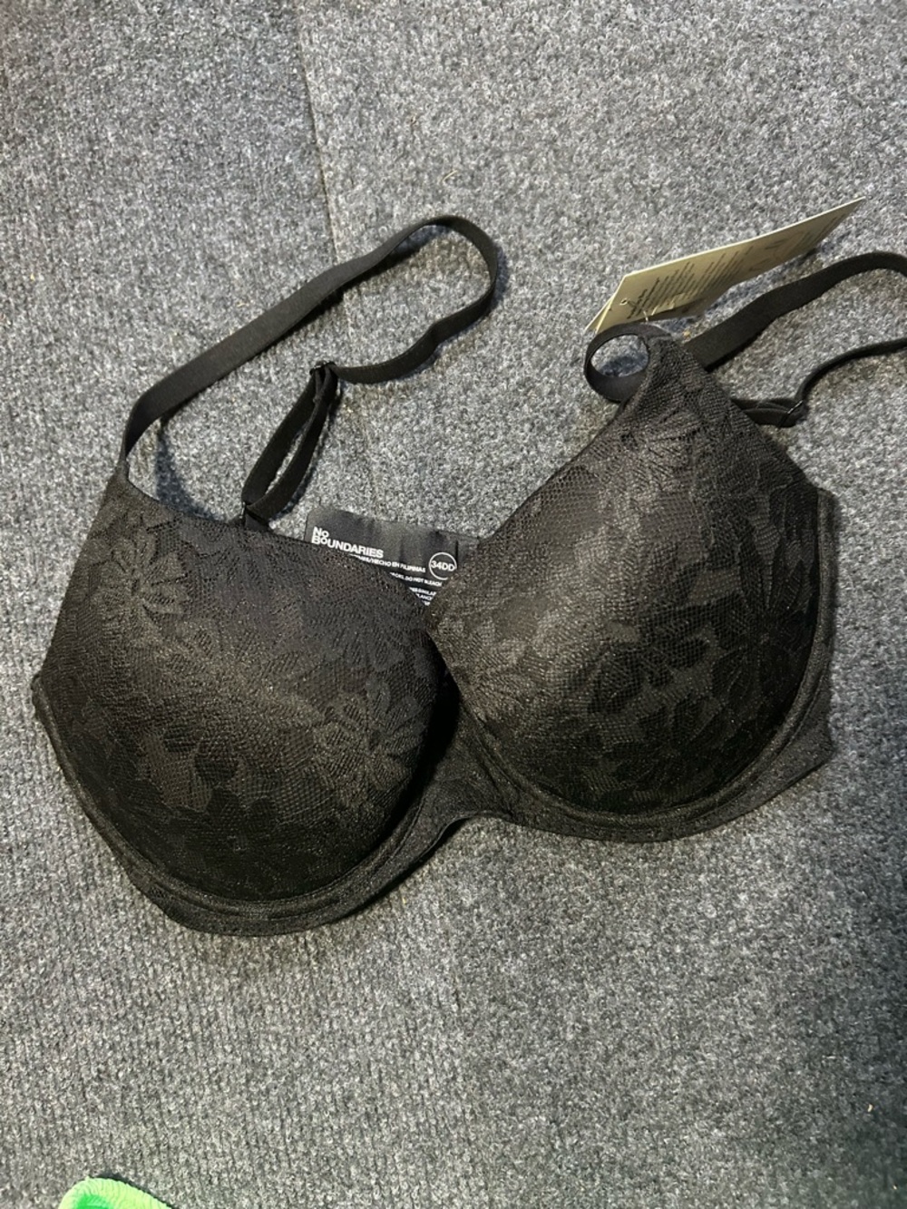 Black Lace T-Shirt Bra - Supportive Everyday Comfort